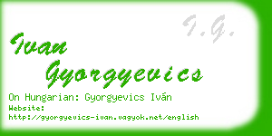 ivan gyorgyevics business card